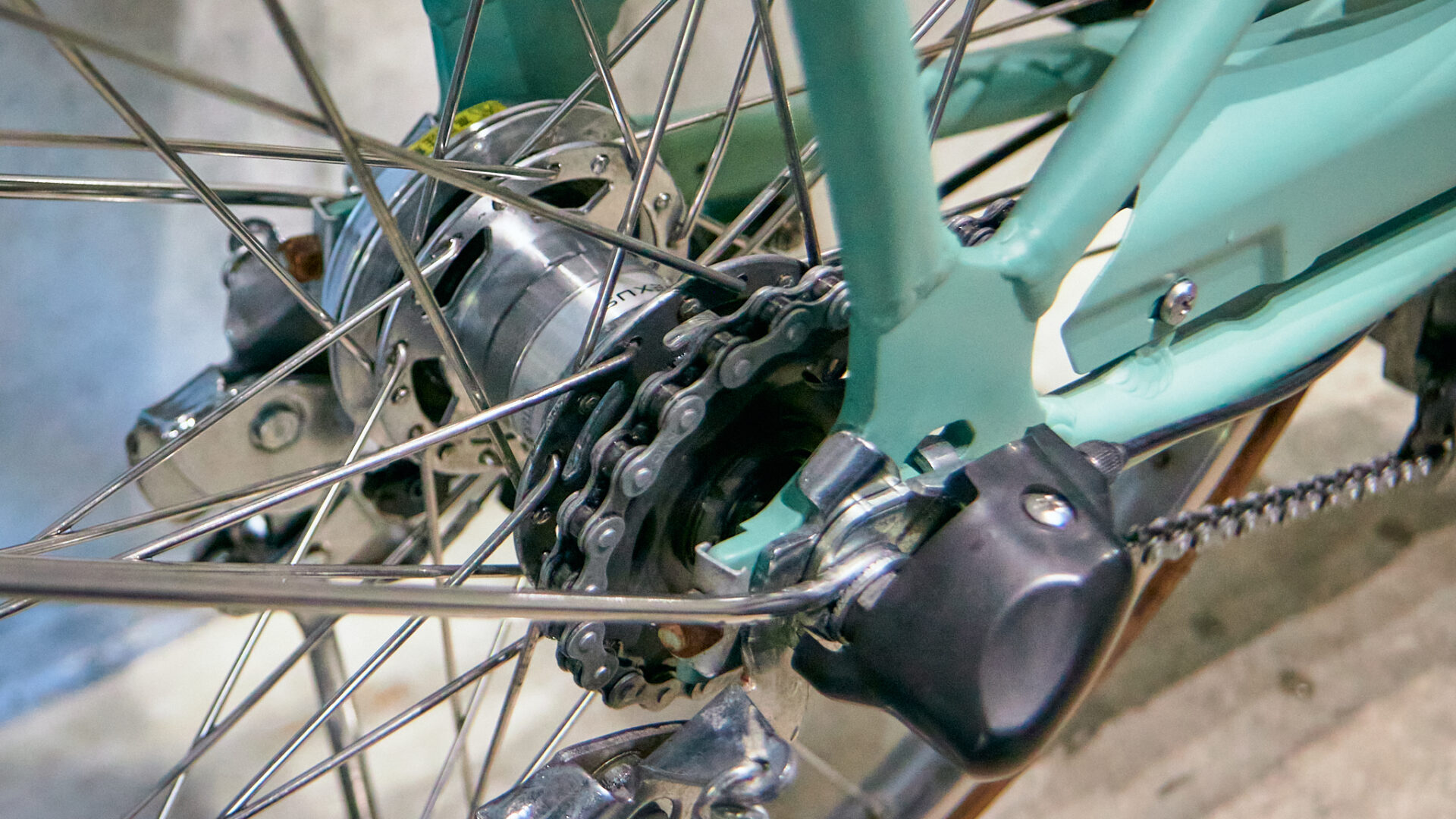 自転車のチェーンとギア周り